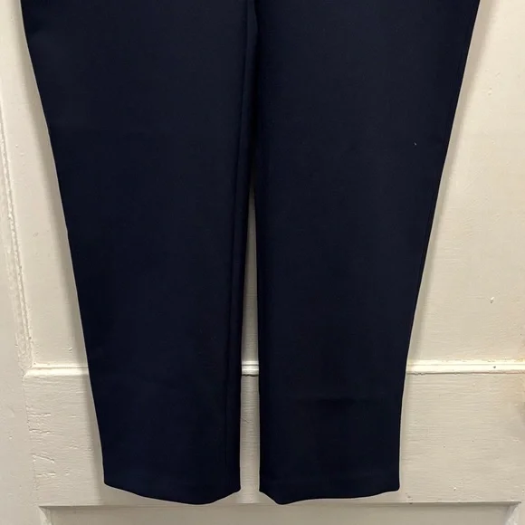 Veronica Beard Navy Trousers with Gold Buttons - Picture 3 of 13